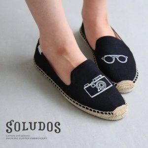 Soludos Camera/glasses Embroidered Espadrille